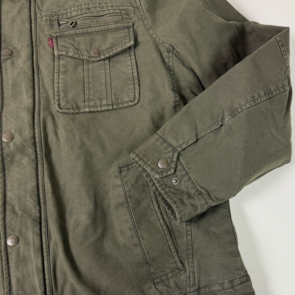 Levi’s Cotton Shell Military Style Moto Field Jacket NWT New - Picture 4 of 10
